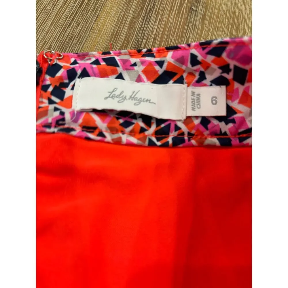 LADY HAGEN SKORT - SIZE 6 MULTICOLOR TENNIS SKORT GOLF SKORT - Picture 3 of 5